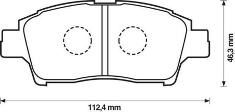 TOYOTA гальмівні колодки передні YARIS 1.3 99- Jurid 572404J