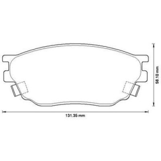 Гальмівні колодки передні MAZDA 6 2002-2007р. Jurid 572489J