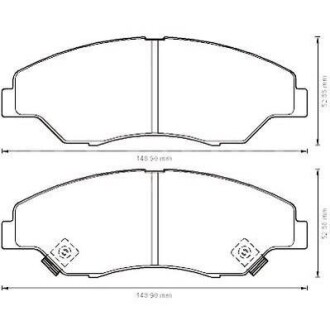 Гальмівні колодки передні KIA Retona, Sportage (1999-2003) Jurid 572536J