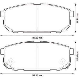 KIA гальмівні колодки дискові Sorento 02- задн. Jurid 572549J