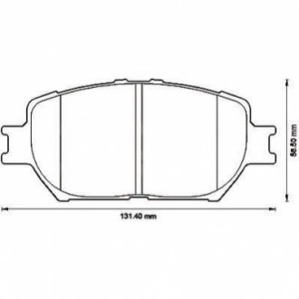 Тормозные колодки передние Toyota Camry, Corona, Mark X / Lexus GS Jurid 572553J (фото 1)