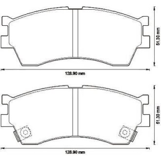 KIA гальмівні колодки передн.Carens,Clarus 1,8i 16V/2,0i 16V Jurid 572560J