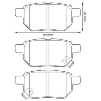 TOYOTA гальм.колодки задн.Auris,Corolla 07- Jurid 572632J