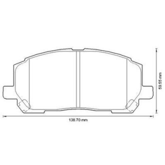 Гальмівні колодки передні Toyota Highlander (2000-2007) / Lexus RX (2000-2003) Jurid 572636J