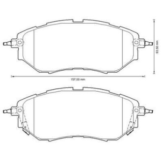 Гальмівні колодки передні Subaru BRZ, Forester, Legacy IV, V, VI, Levorg, Outback, Tribeca, WRX Jurid 572638J