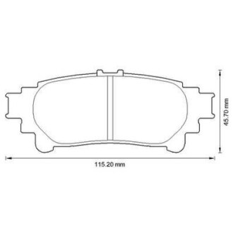 Гальмівні колодки задні Toyota Grand Prius, Highlander, Sienna / Lexus RX Jurid 572656J