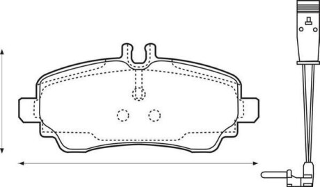 Гальмівні колодки передні Mercedes Vaneo (2002-2005) Jurid 573100J