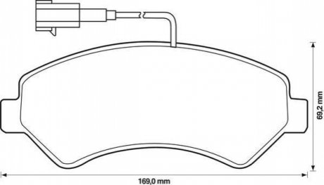 Тормозные колодки передние Citroen Jumper / Fiat Ducato / Peugeot Boxer Jurid 573261J (фото 1)
