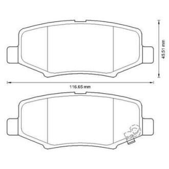 Гальмівні колодки задні Jeep Cherokee, Compas, Wrangler / Dodge Nitro Jurid 573323J