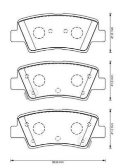 HYUNDAI колодки гальмівні задн.Tucson,Sonata,Soul,SsangYong Jurid 573369J