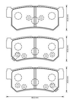 Гальмівні колодки задні Ssangyong Actyon, Kyron, Rexton, Rodius / Daewoo Jurid 573377J
