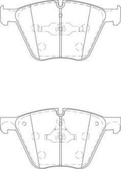 Гальмівні колодки передні BMW 5-Series, 7-Series, X5, X6 Jurid 573457J