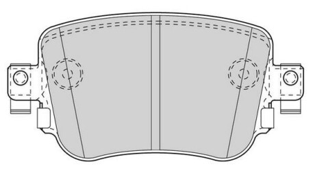 Гальмівні колодки задні Audi A1, Q3 / VW Caddy IV, Sharan / Seat Alhambra, Leon / Skoda Octavia III Jurid 573603J