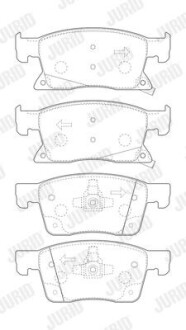 OPEL гальмівні колодки передн. ASTRA K 15- Jurid 573702J