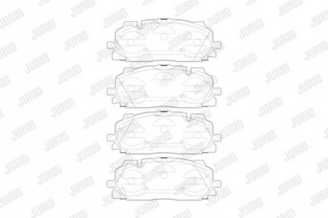 Тормозные колодки передние Audi A4, A5, A6, A7, A8, E-Tron, Q5, Q7 (2015>) / VW Touareg Jurid 573773J