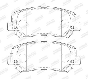 Гальмівні колодки передні Jeep Cherokee (2014-2018) Jurid 573787J