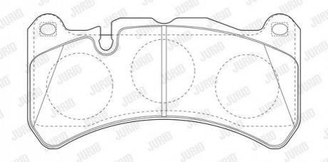Тормозные колодки передние Mercedes CLK, SLK (AMG) (2005->) / Maserati Jurid 573799J (фото 1)