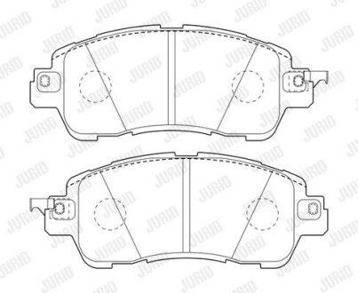 MAZDA Колодки гальмівні пер. 2 14- Jurid 573801J