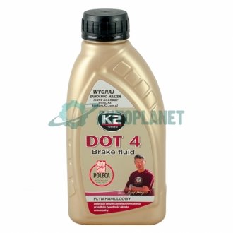 Жидкость тормозная DOT 4 Brake Fluid (500ml) K2 T1041 (фото 1)