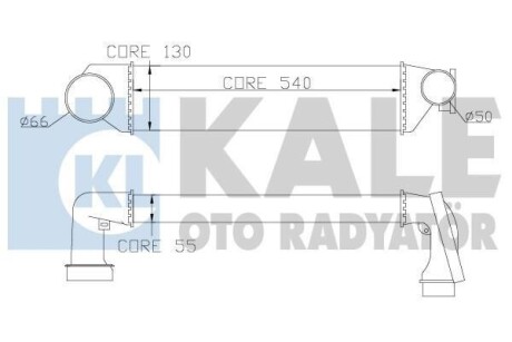 KALE BMW Інтеркулер 3 E46 318d/330xd 00- KALE OTO RADYATOR 343300