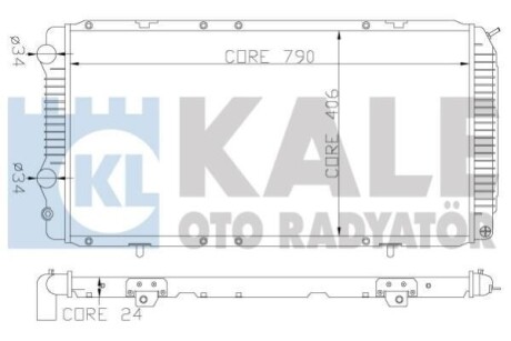 KALE FIAT радіатор охолодження Ducato,Citroen Jumper,Peugeot 1.9D/2.8TD 94- KALE OTO RADYATOR 344340