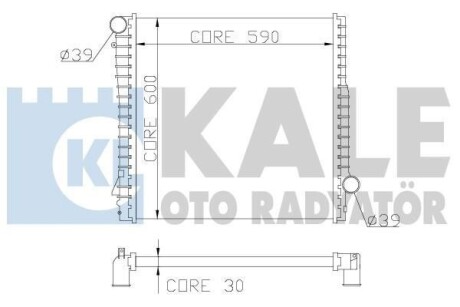 KALE BMW радіатор охолодження X5 E53 3.0d/3.0i KALE OTO RADYATOR 354300