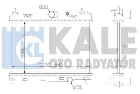 KALE FORD радіатор охолодження B-Max,Fiesta VI 1.25/1.4 08- KALE OTO RADYATOR 356100