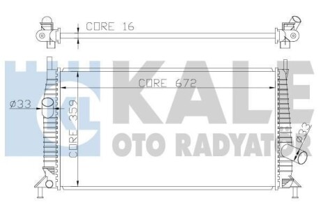 KALE VOLVO радіатор охолодження C30/70,S40 II,V50,Ford C-Max,Focus II,Mazda 3 1.3/2.0 03- KALE OTO RADYATOR 356300