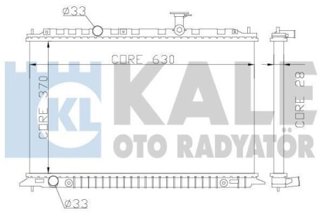 KALE KIA радіатор охолодження Rio II 1.4/1.6 05- KALE OTO RADYATOR 359100