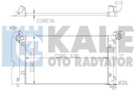 KALE TOYOTA радіатор охолодження з АКПП Avensis,Corolla 1.4/1.8 01- KALE OTO RADYATOR 366800