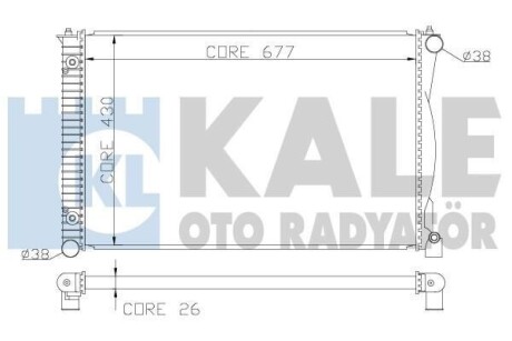 KALE VW радіатор охолодження Audi A6 2.7/3.0TDI 04- KALE OTO RADYATOR 367800