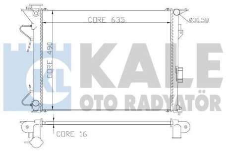 Радіатор охолодження Hyundai Grandeur, Sonata V, Kia Magentis KALE OTO RADYATOR 369800