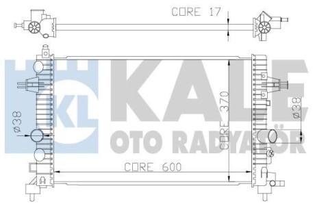 KALE OPEL радіатор охолодження Astra H,Zafira B 1.6/1.8 KALE OTO RADYATOR 371200