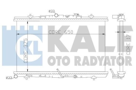 KALE OPEL Радиатор охлаждения Astra H 1.3/1.9CDTI KALE OTO RADYATOR 371300