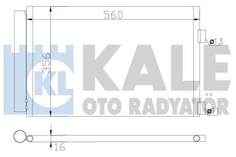 Радіатор кондиціонера Citroen Belingo, C4, C4 I, C4 Picasso I KALE OTO RADYATOR 377900