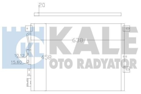 KALE JEEP Радіатор кондиціонера (конденсатор) Commander, Grand Cherokee II,III 04- KALE OTO RADYATOR 385800