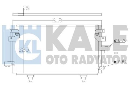 KALE SUBARU Радіатор кондиціонера (конденсатор) Legacy IV, Outback 03- KALE OTO RADYATOR 389900