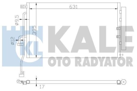 Радіатор кондиціонера Chevrolet Captiva, Opel Antara KALE OTO RADYATOR 391000