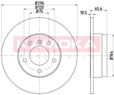 Гальмiвнi диски BMW 1 (E81/E87)/3 (E90/E92) 05-13 KAMOKA 1031007