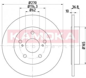 Тормозные диски TOYOTA AURIS 07- (D4D) KAMOKA 1031031