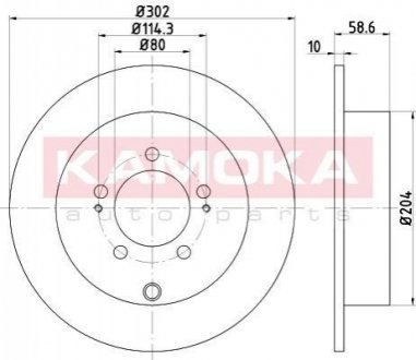 Тормозные диски CITROEN C-CROSSER 07-/MITSUBISHI OUTLANDER 07-/PEUGEOT 4007 KAMOKA 1031033