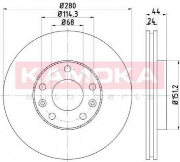 Тормозные диски крашеные передние 280mm KAMOKA 1031043