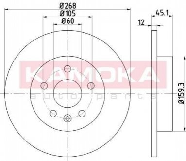 Тормозные диски OPEL ASTRA J 09- KAMOKA 1031062