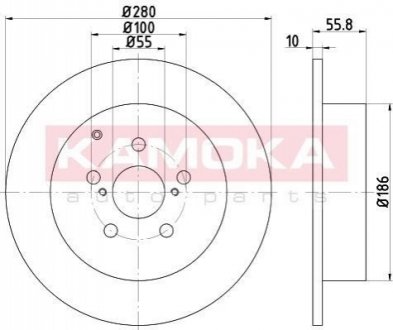 Тормозные диски TOYOTA AVENSIS(T25) 03- KAMOKA 1031101