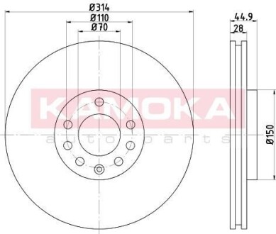 Гальмiвнi диски Opel Signum/Vectra 03-08 KAMOKA 1031125