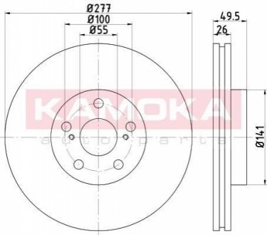 Тормозные диски TOYOTA AVENSIS T25 04- KAMOKA 1031130