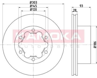 Гальмiвнi диски Sprinter 411-519CDI/Crafter 30-50 06-, 2E0615601, 9064230112 KAMOKA 103123