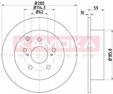 Тормозные диски TOYOTA AVENSIS (T25) 05- KAMOKA 103165