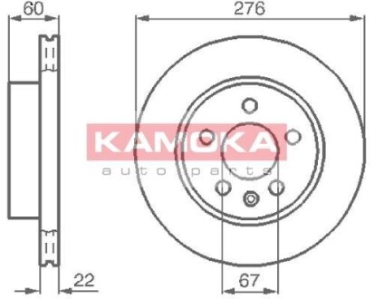 Гальмiвнi диски MB Vito (W638) 96- KAMOKA 1031720