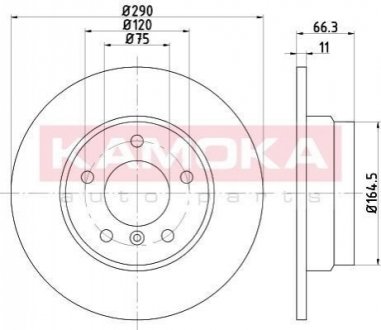 Тормозные диски BMW 1(F20) 10- KAMOKA 103185 (фото 1)